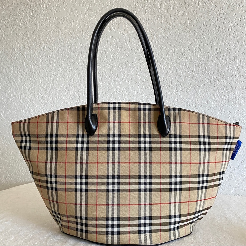 Burberry check nylon tote